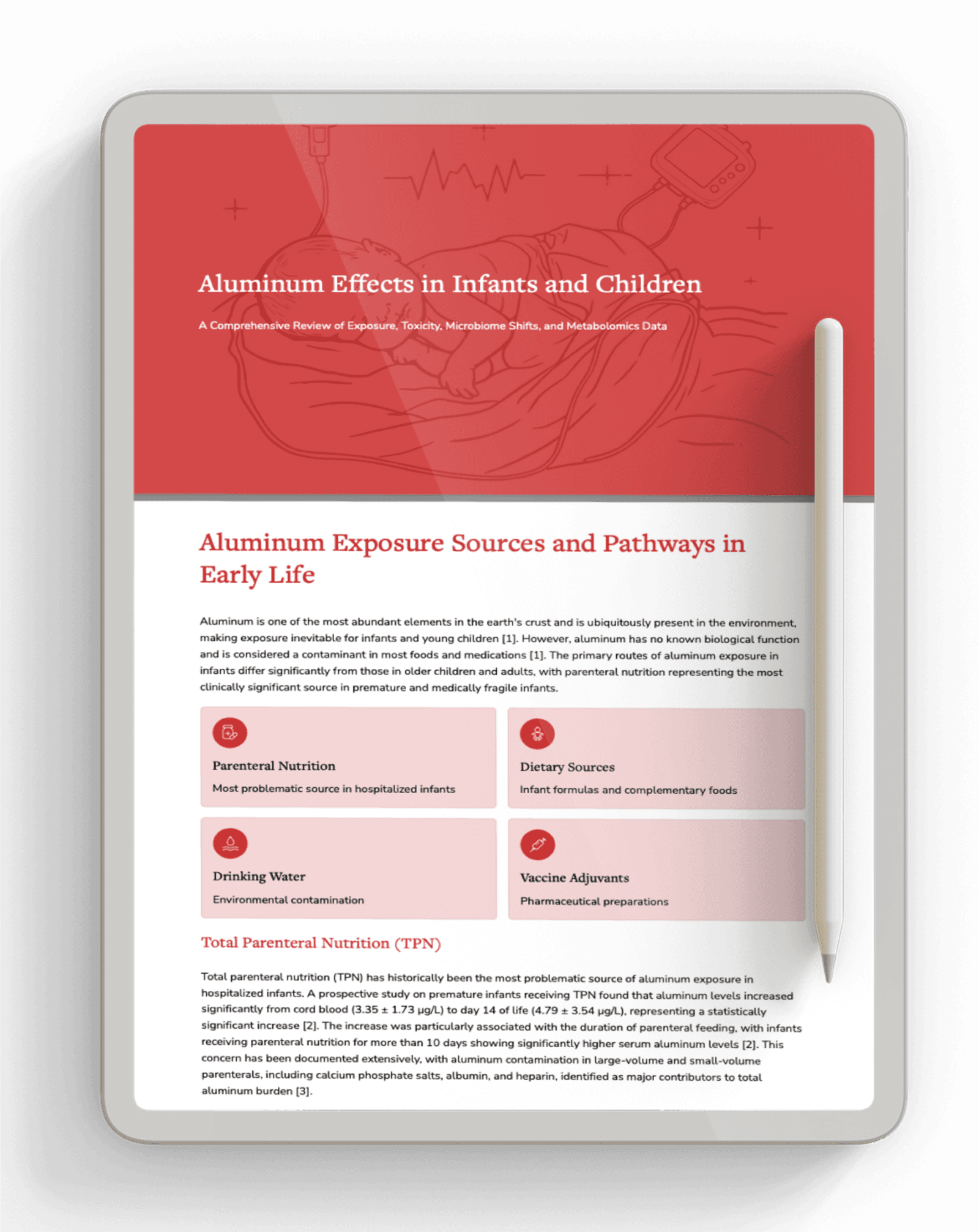 Aluminum Effects in Infants and Children